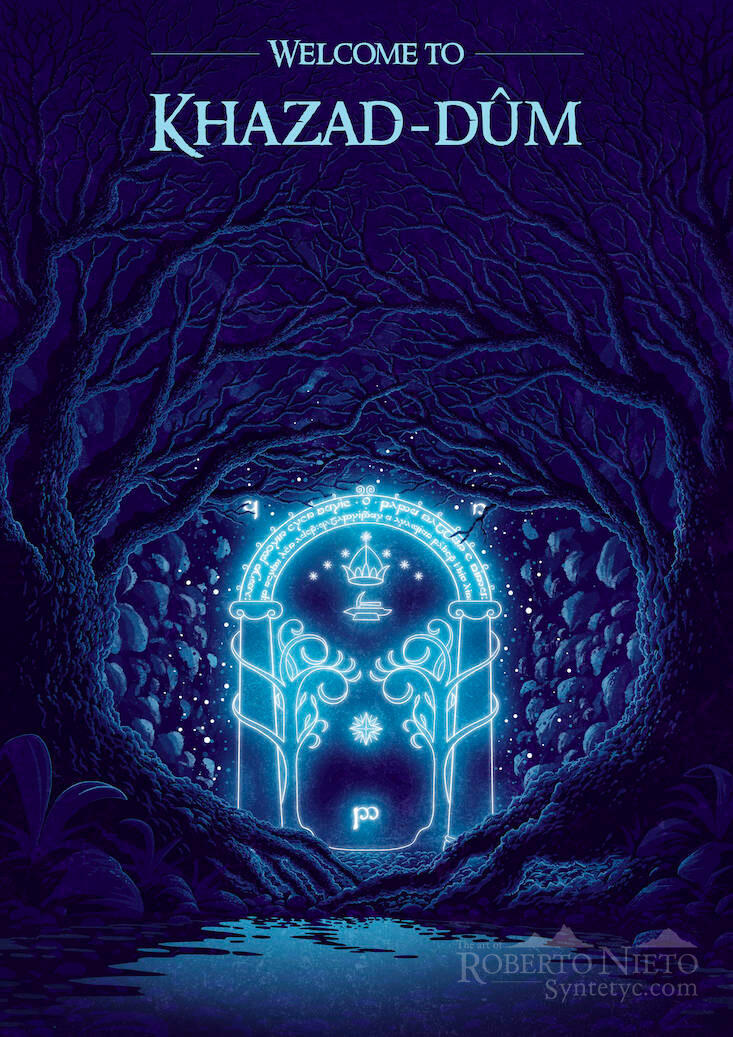 Lord of the rings khazad dum poster print wall art